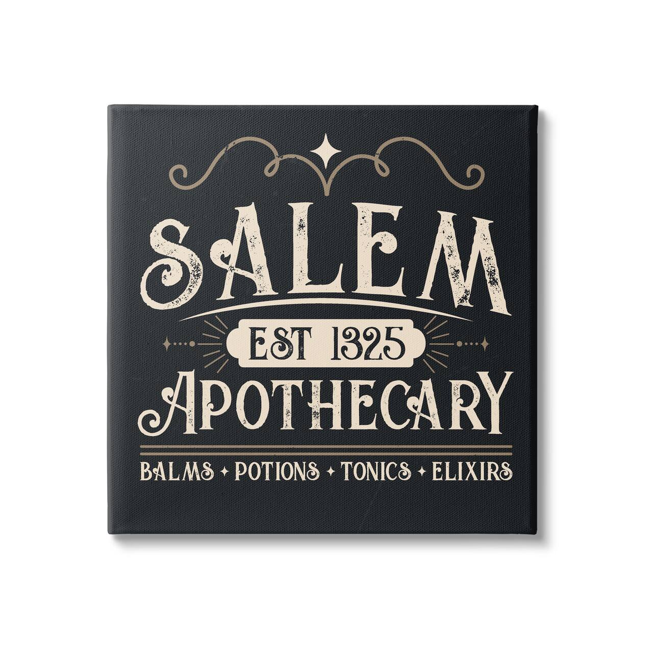 Stupell Industries Salem Apothecary Vintage Witch Sign Square Canvas Wall Art